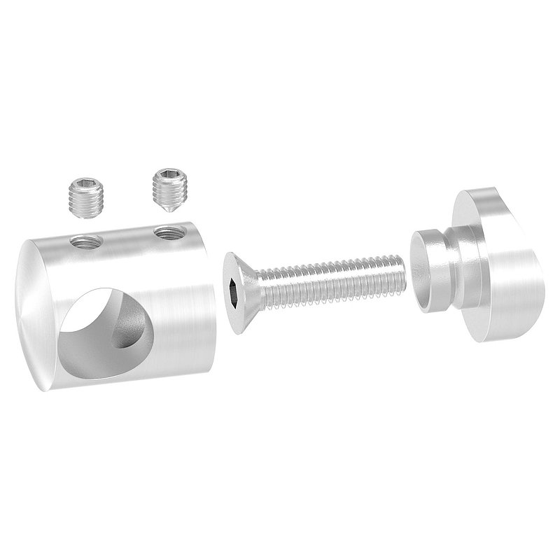 Querstabhalter für 33,7mm Rohr, 14,2mm Bohrung, V2A