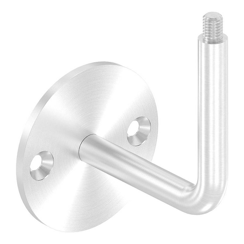 Handrail bracket with M8 external thread at the top (disc and bracket screwed together), AISI304