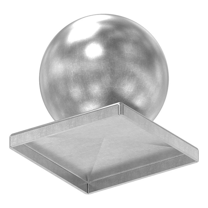 Pillar cover 80x80mm with hollow ball Ø 80mm