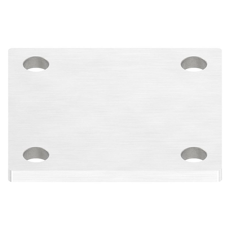 Anchor plate, 92x92x6mm, with longitudinal grinding, AISI304