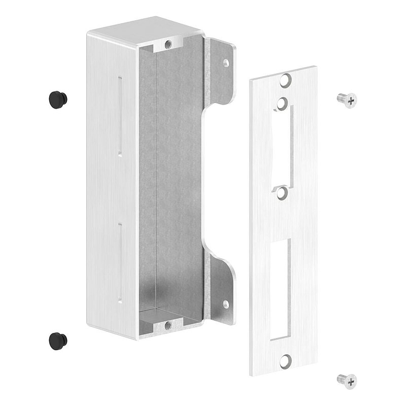 Stainless steel counter case, square, for 72mm spacing, for welding, 50mm, AISI304