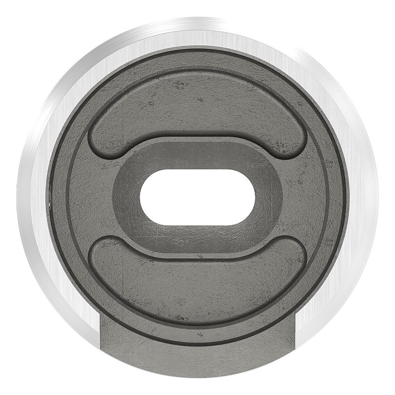 Embase murale pour tube à fond de gorge Ø 42,4mm, gauche, V4A