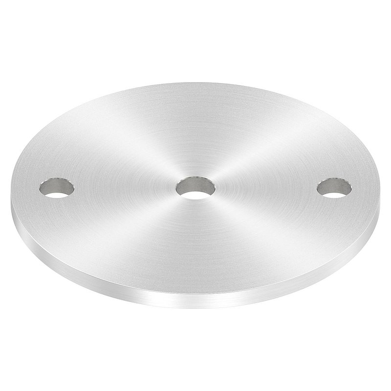 Anchor plate Ø 120x6mm, with round grinding, AISI304