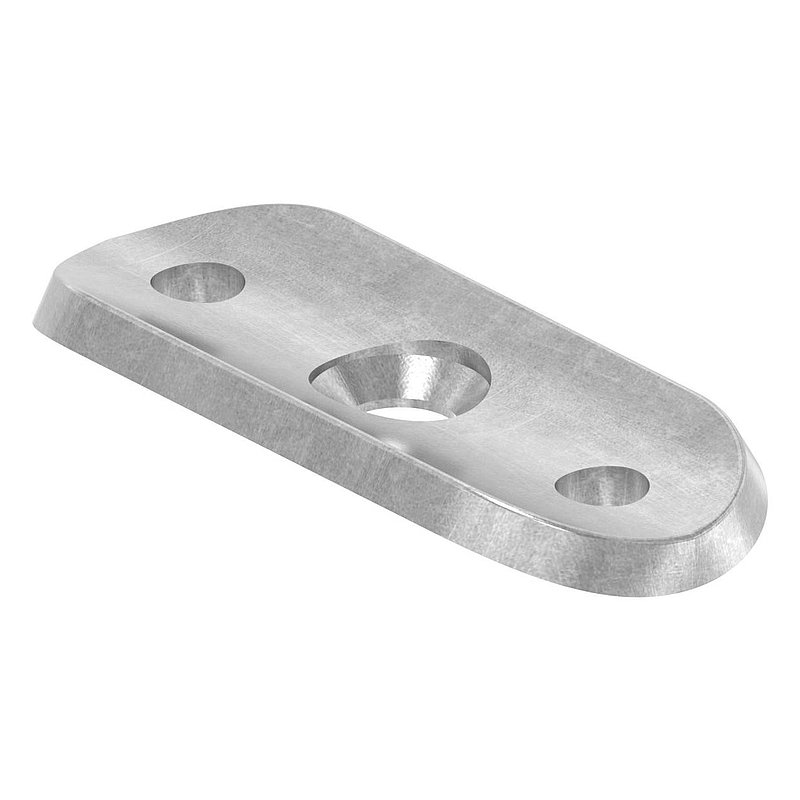 Handlaufanschlussplatte S235JR, Rohranschluss Ø 42,4 - 48,3mm