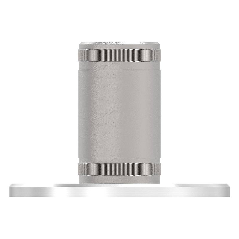 Ancrage mural et au sol avec striures, pour tube 42,4x2,5mm, V2A
