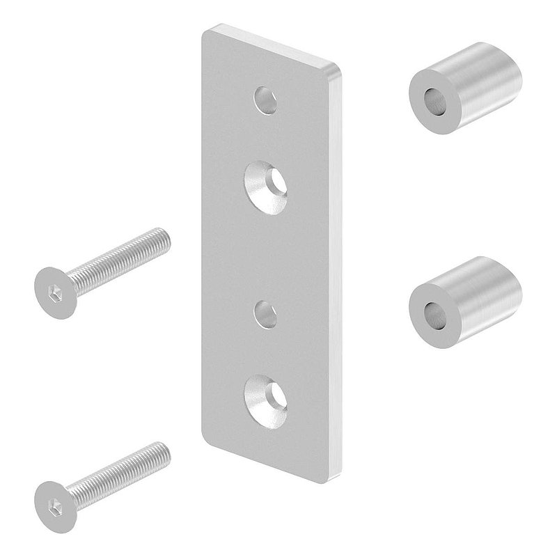 Wall mounting for railing posts 42.4 mm, AISI304