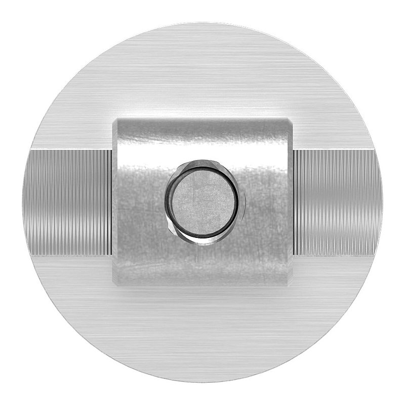 Fixation murale pour rail de guidage dans parois en verre, V2A