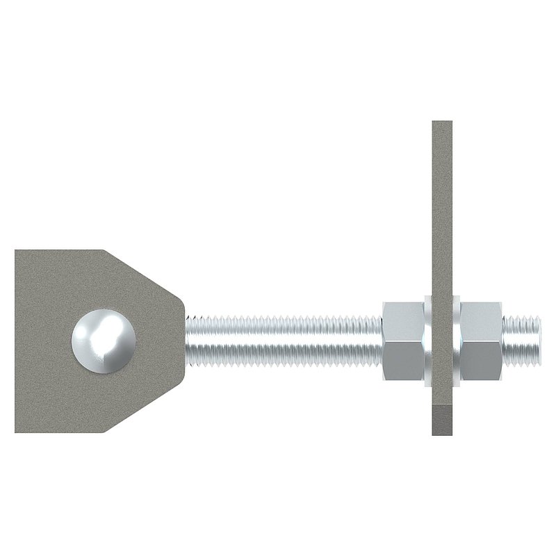 Door hinge M20, galvanised