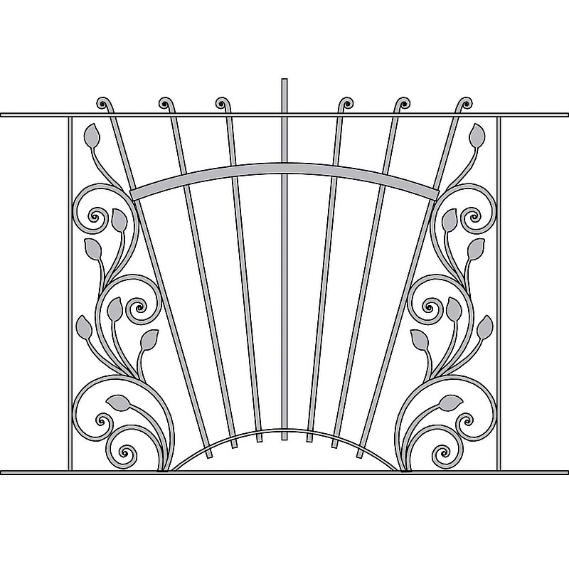 Remplissage de garde corps court, 1300x840mm