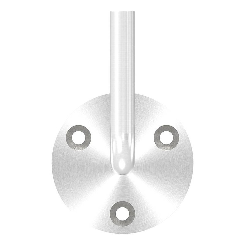 Handrail bracket with M6 internal thread at the top (disc and bracket welded), AISI304