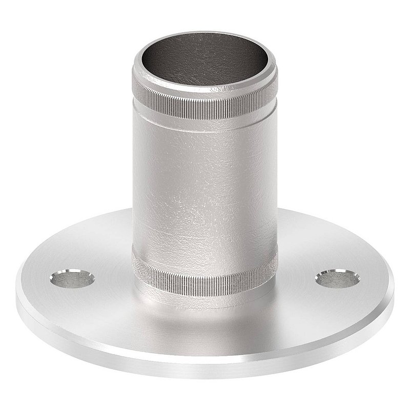 Wall and floor anchor with knurling, for tube 42.4x2.0mm, AISI316