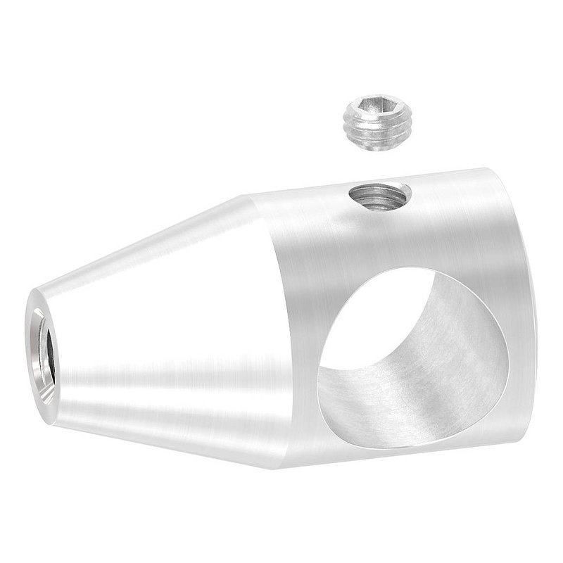 Cross bar holder with M6 thread, 14.2 mm bore, AISI304