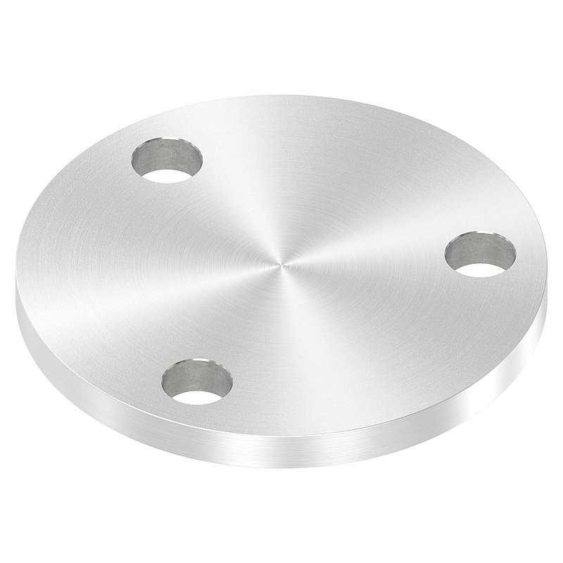 Anchor plate Ø 100x8mm, with round grinding, AISI304