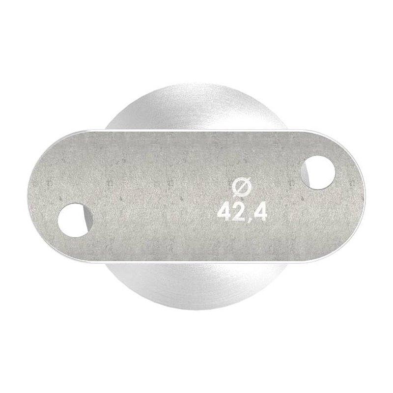 Bouchon pour extrémité de tube pour tube 42,4x2,5mm, plaque de racc. de mains courantes 42,4mm, V2A