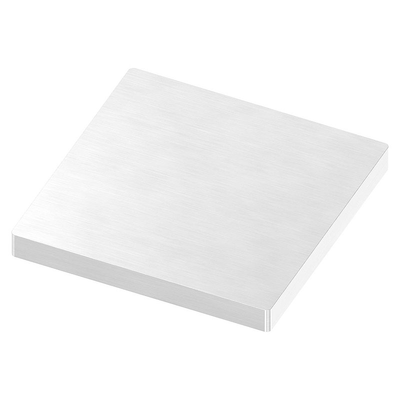 Plaque d'ancrage, 100x100x10mm, avec ponçage longitudinal, V2A