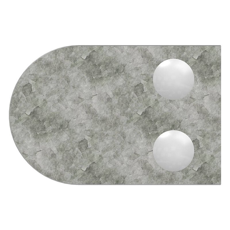 Glasklemme Mod. 32, Anschluss: 42,4mm, Zink roh