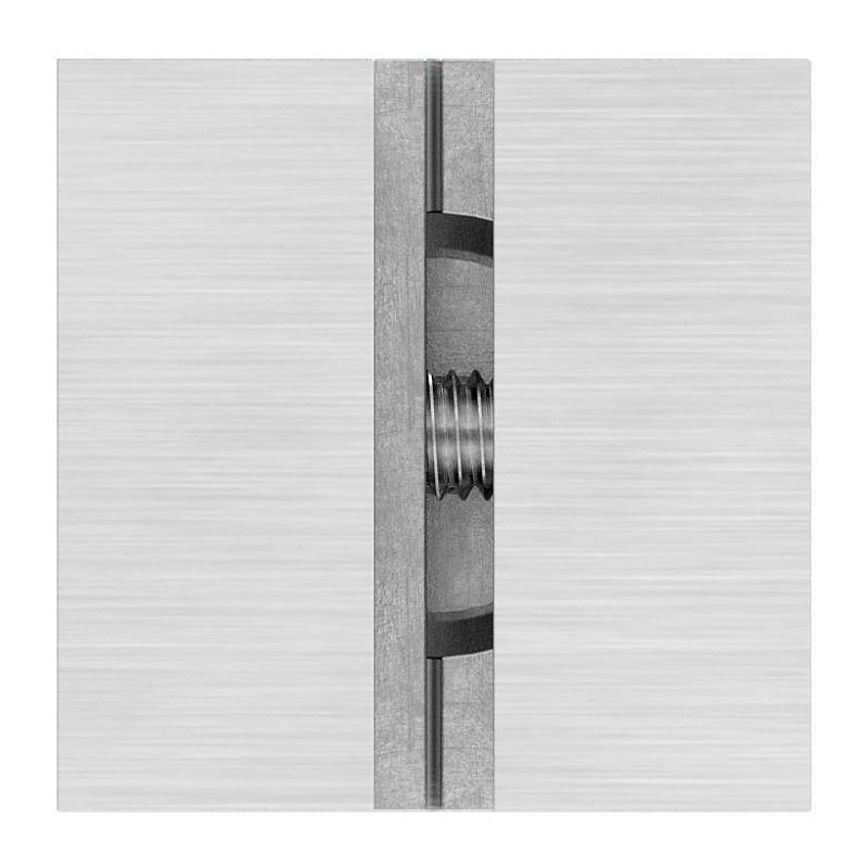 Holder for square clamping profile 20x20mm, connection: 42.4mm, AISI304