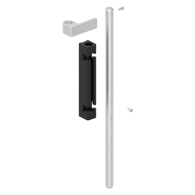 floor transom with length 490mm, for screwing on, RAL 9005 black
