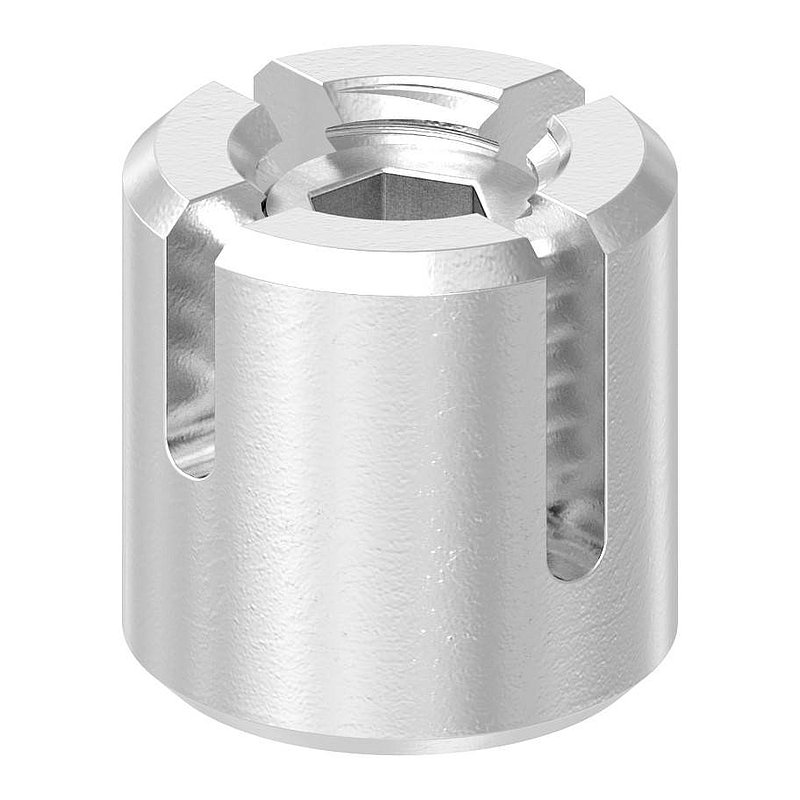 Cross clamp for rope Ø 2mm, AISI316