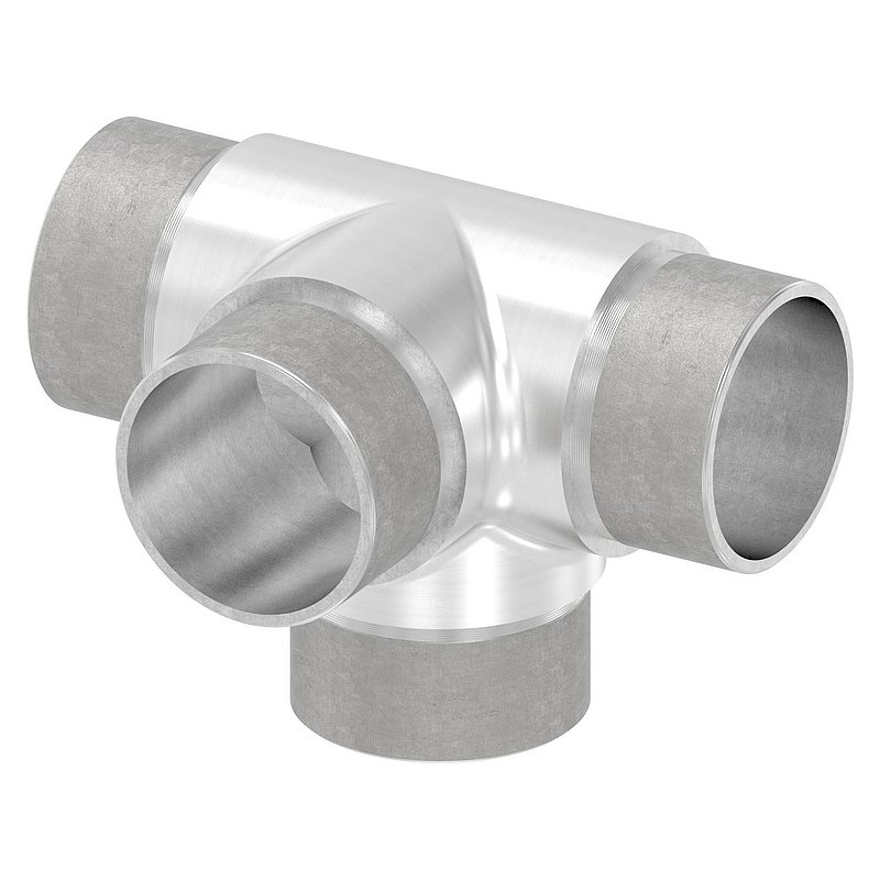 T-Stück mit seitl. Abgang, für Rohr 42,4x2,0mm, V2A