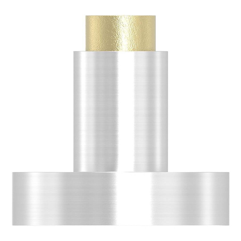Türknopf, einzeln, Ø 55mm, gerade, V2A