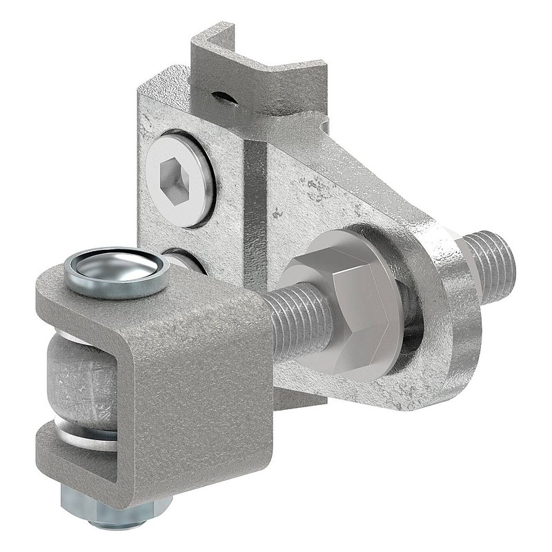 Door hinge M16, 4-way adjustable, 180°