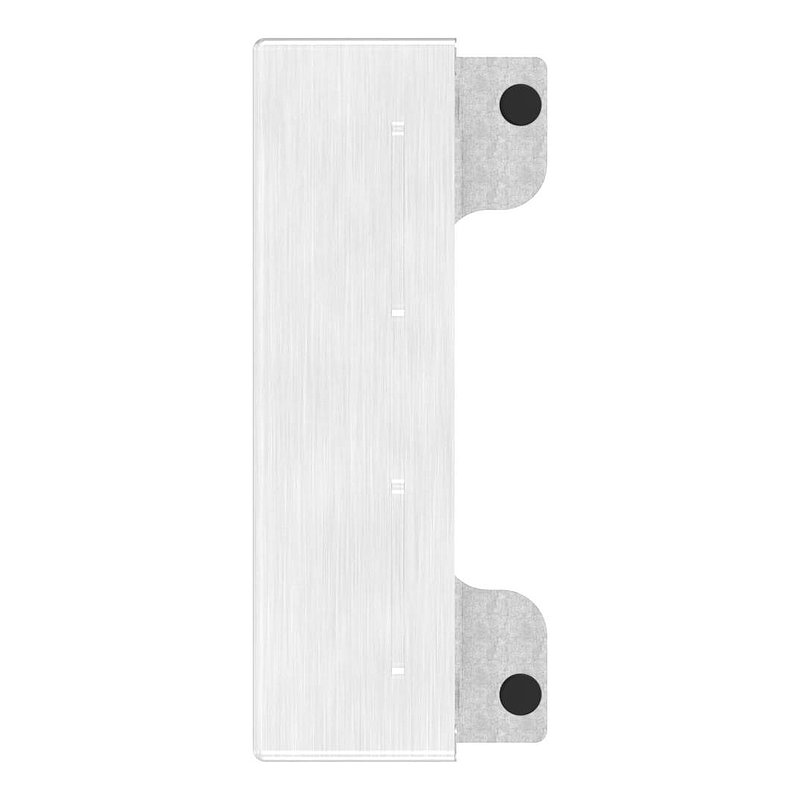 Stainless steel counter case, angular, for spacing 72mm, for welding, 30mm, AISI304