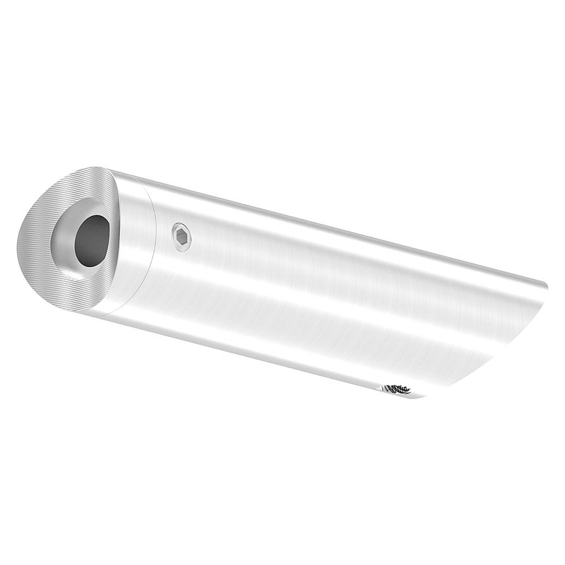 Support de tube incliné, avec raccordement en tube de Ø 42,4mm, V2A