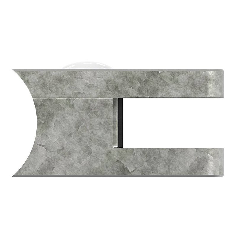 Glass clamp Mod. 31, connection: 33.7mm, raw zinc