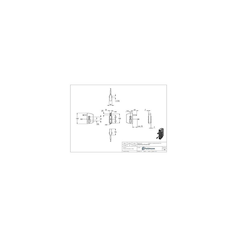VOLTA Aufbauschloss LNKQ mit einseitiger Codetastatur, Farbe RAL 7016