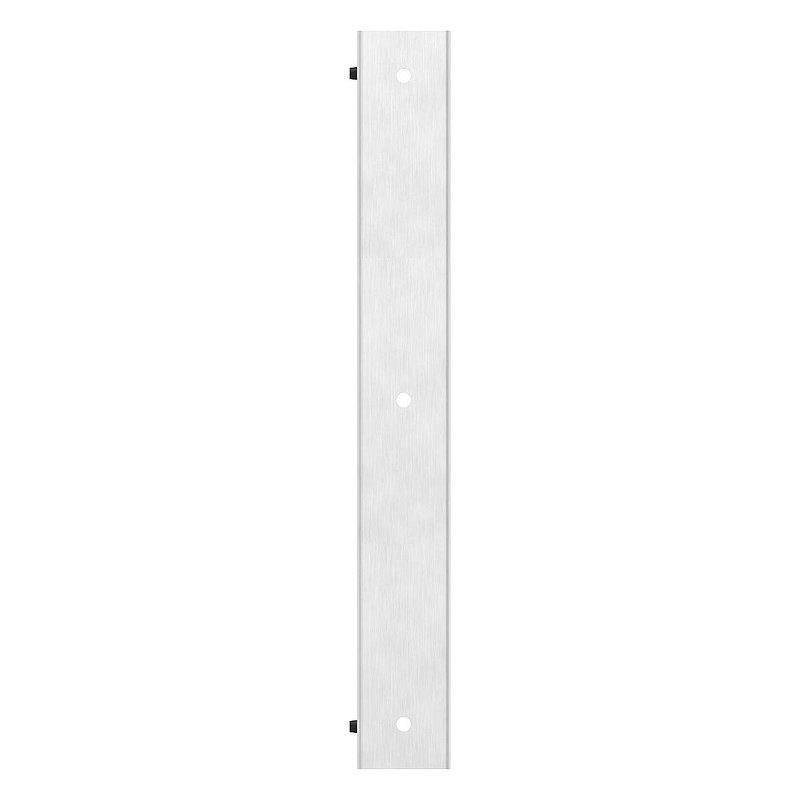 Stop plate with rubber buffer made of stainless steel, 37.5x41.5x328mm, AISI304