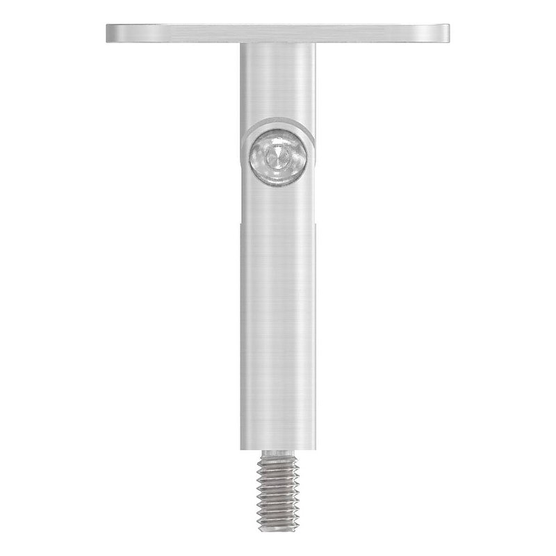 Hinge pin with handrail connection plate, flat, AISI304