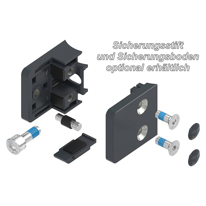 Glasklemme Mod. 31, Anschluss: 42,4mm, Zink roh pulverbeschichtet RAL 7016 matt