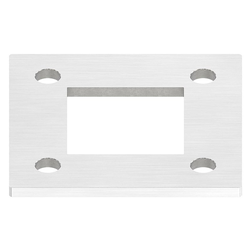 Anchor plate, 120x120x6mm, with longitudinal grinding, AISI304