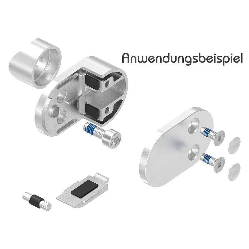 Sichtschutz Endglasklemme Mod. 25, V4A
