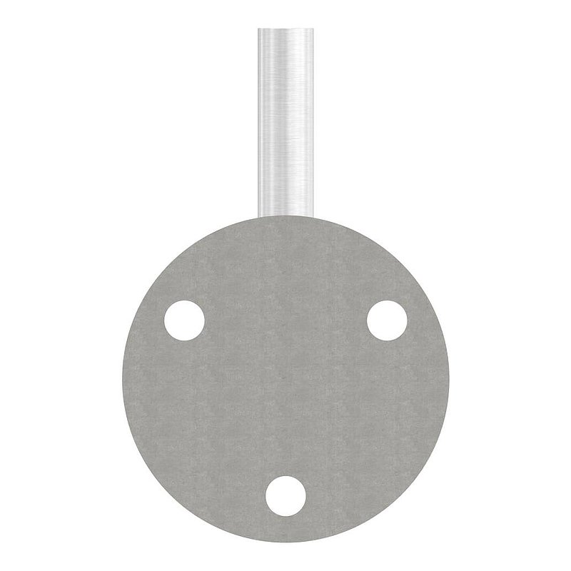 Handrail bracket for welding (round plate and bracket welded), AISI316