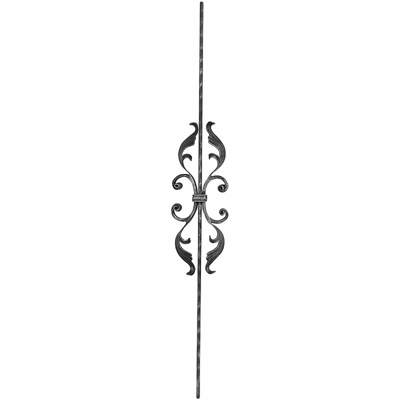 Zierstab 16x8mm, gehämmert, H: 900mm
