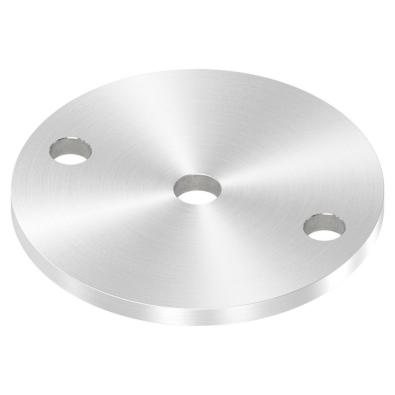 Anchor plate Ø 100x6mm, with round grinding, AISI304