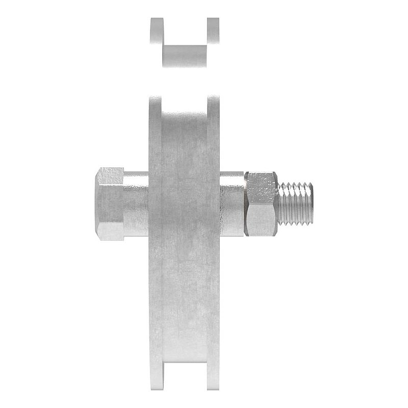 Sliding door roller with U-groove