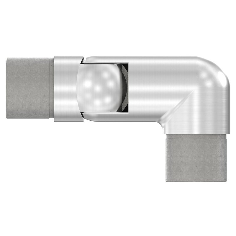 Hinge piece right, for tube 42.4x2.0mm, AISI304