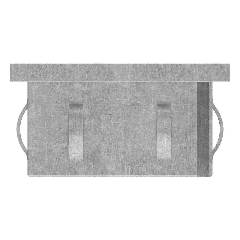 Bouchon en acier, pour tube carré 60x60mm