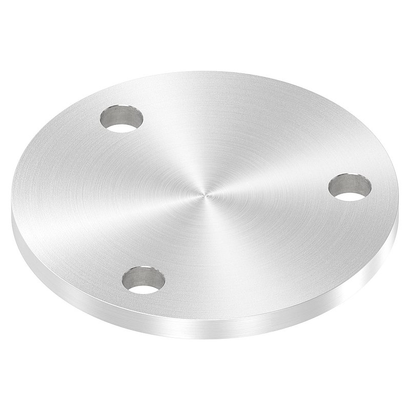 Anchor plate Ø 120x8mm, with round grinding, AISI304