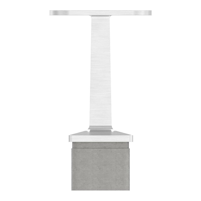 Bouchon pour extrémité de tube avec tige + plaque de racc., pour tube 40x40x2mm V2A