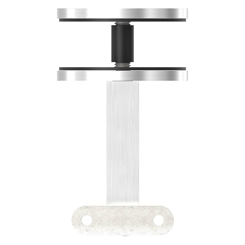 Sensa Design 2, pour tube 42,4mm, pour montage sur verre, avec articulation pour inclinaison, V2A