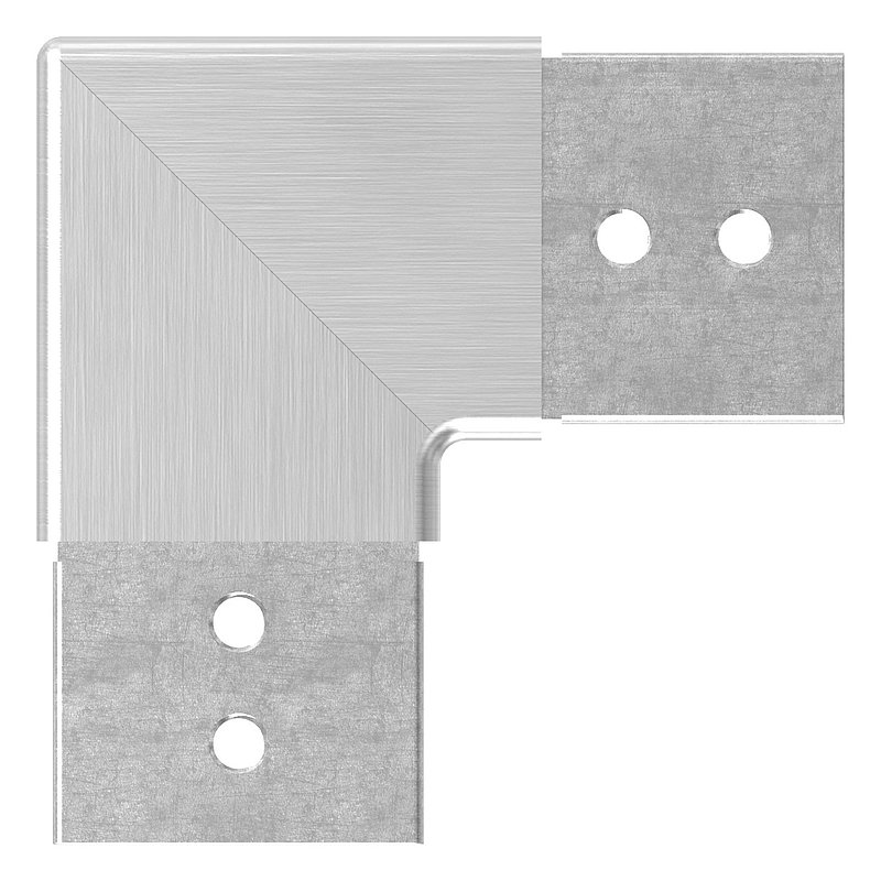 Corner bend, horizontal, for 40x40mm grooved tube, AISI316