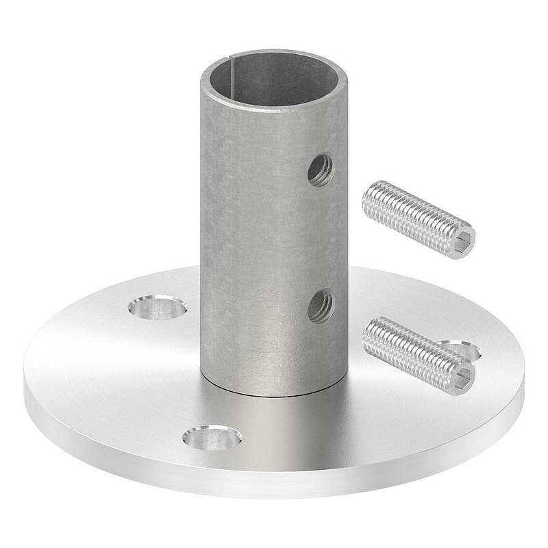 Wall and floor anchor, for tube 33.7x2.0mm, AISI304