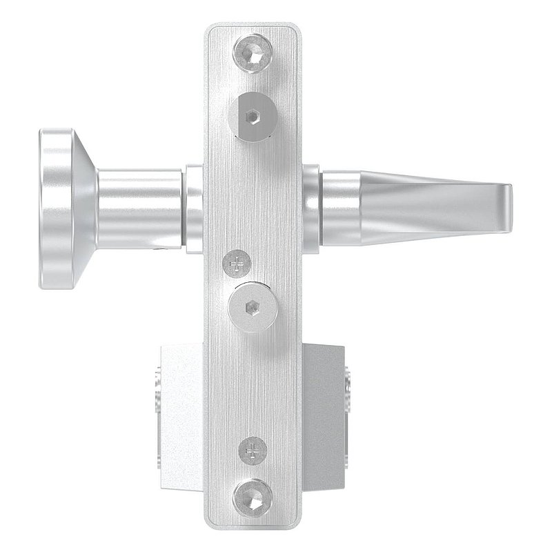grille gate lock GTS 2 with anti-panic function for tube thickness 40-60mm, silver housing