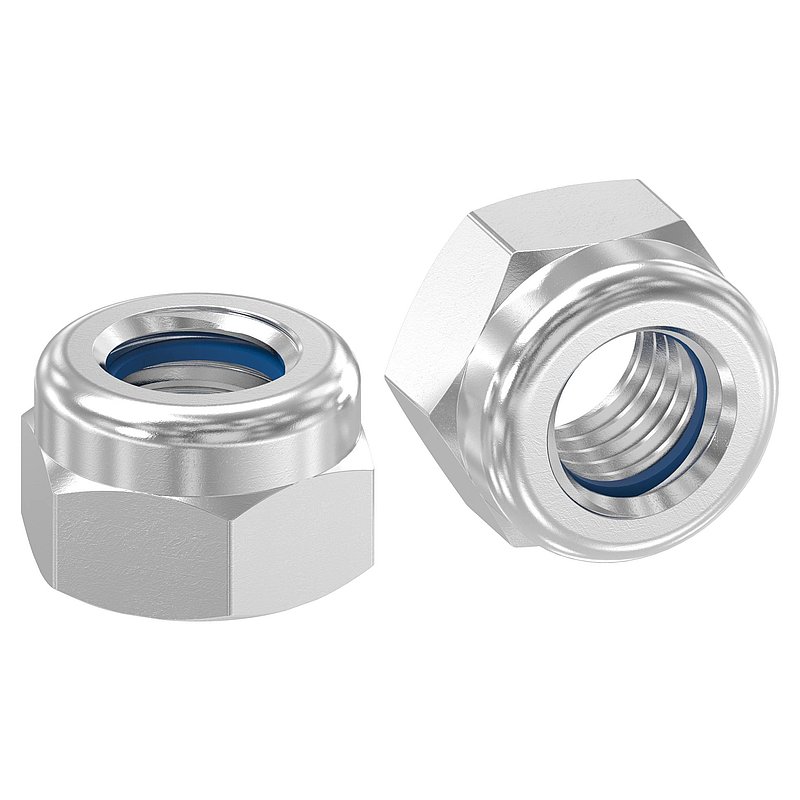 Écrou hexagonal frein M12, DIN 985, V2A