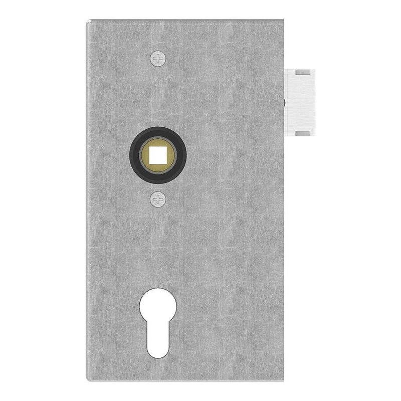 Lock case with galvanised lock
