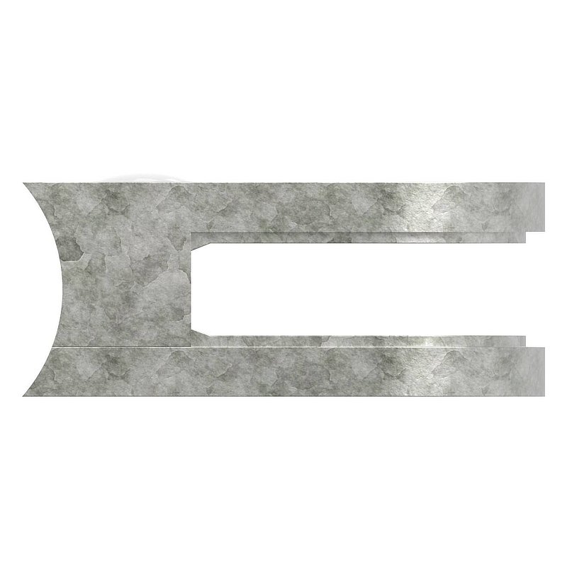 Pince à verre modèle 12, jonction: 42,4mm, zinc brut